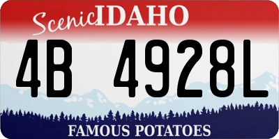 ID license plate 4B4928L