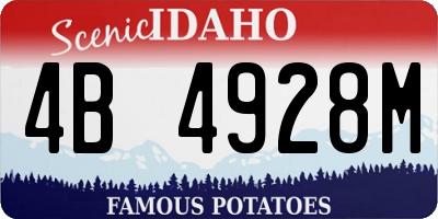 ID license plate 4B4928M