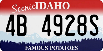 ID license plate 4B4928S