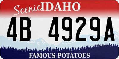 ID license plate 4B4929A