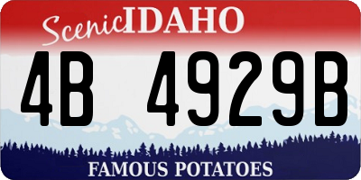 ID license plate 4B4929B