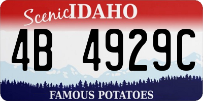 ID license plate 4B4929C