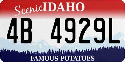 ID license plate 4B4929L