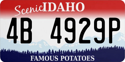 ID license plate 4B4929P