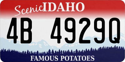 ID license plate 4B4929Q