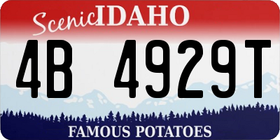 ID license plate 4B4929T