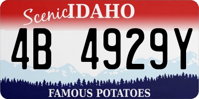 ID license plate 4B4929Y