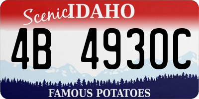 ID license plate 4B4930C