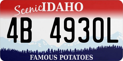 ID license plate 4B4930L