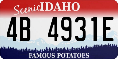 ID license plate 4B4931E