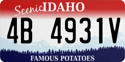 ID license plate 4B4931V