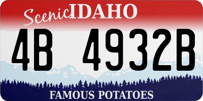 ID license plate 4B4932B
