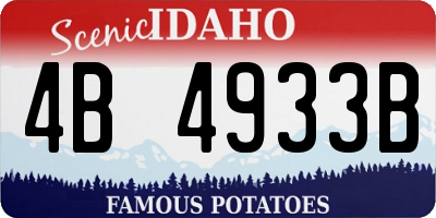 ID license plate 4B4933B
