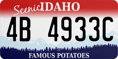 ID license plate 4B4933C
