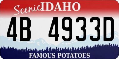 ID license plate 4B4933D