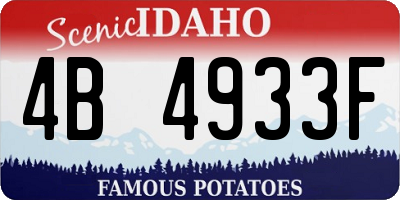 ID license plate 4B4933F