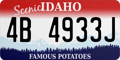 ID license plate 4B4933J