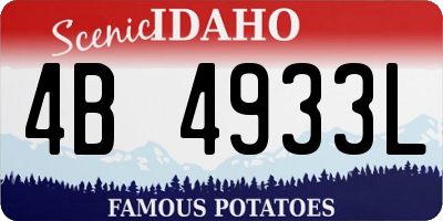 ID license plate 4B4933L