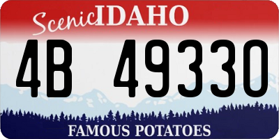 ID license plate 4B4933O