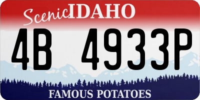 ID license plate 4B4933P