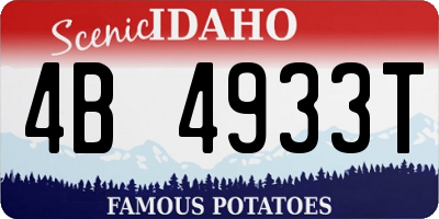 ID license plate 4B4933T