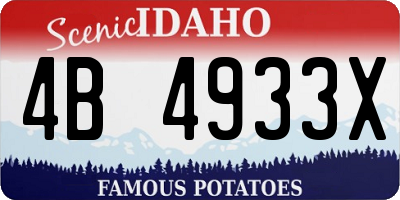 ID license plate 4B4933X