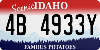 ID license plate 4B4933Y