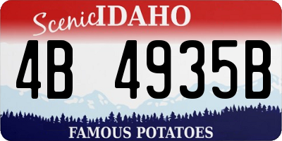ID license plate 4B4935B