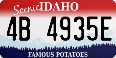 ID license plate 4B4935E