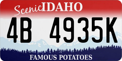 ID license plate 4B4935K