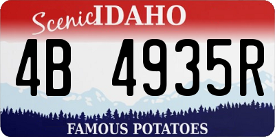 ID license plate 4B4935R