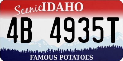 ID license plate 4B4935T
