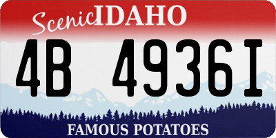 ID license plate 4B4936I