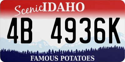 ID license plate 4B4936K