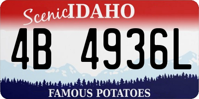 ID license plate 4B4936L