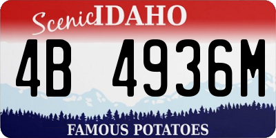 ID license plate 4B4936M