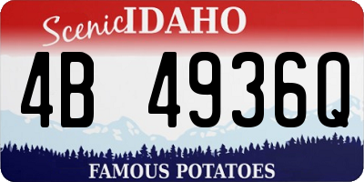 ID license plate 4B4936Q