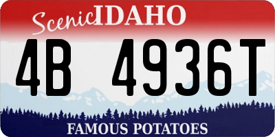 ID license plate 4B4936T
