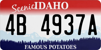 ID license plate 4B4937A