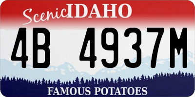 ID license plate 4B4937M