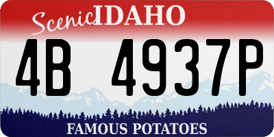 ID license plate 4B4937P