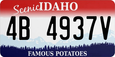 ID license plate 4B4937V