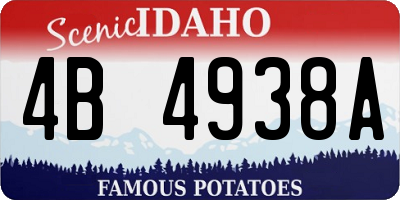ID license plate 4B4938A