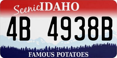ID license plate 4B4938B