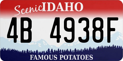 ID license plate 4B4938F