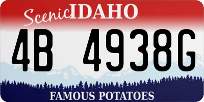 ID license plate 4B4938G