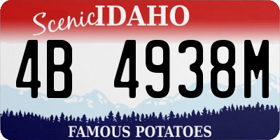 ID license plate 4B4938M