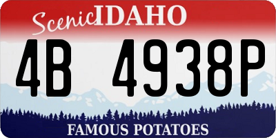 ID license plate 4B4938P