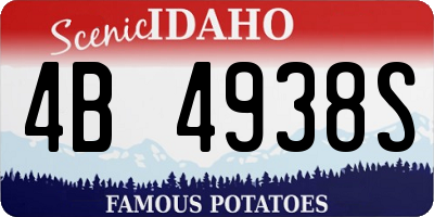ID license plate 4B4938S