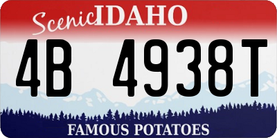 ID license plate 4B4938T